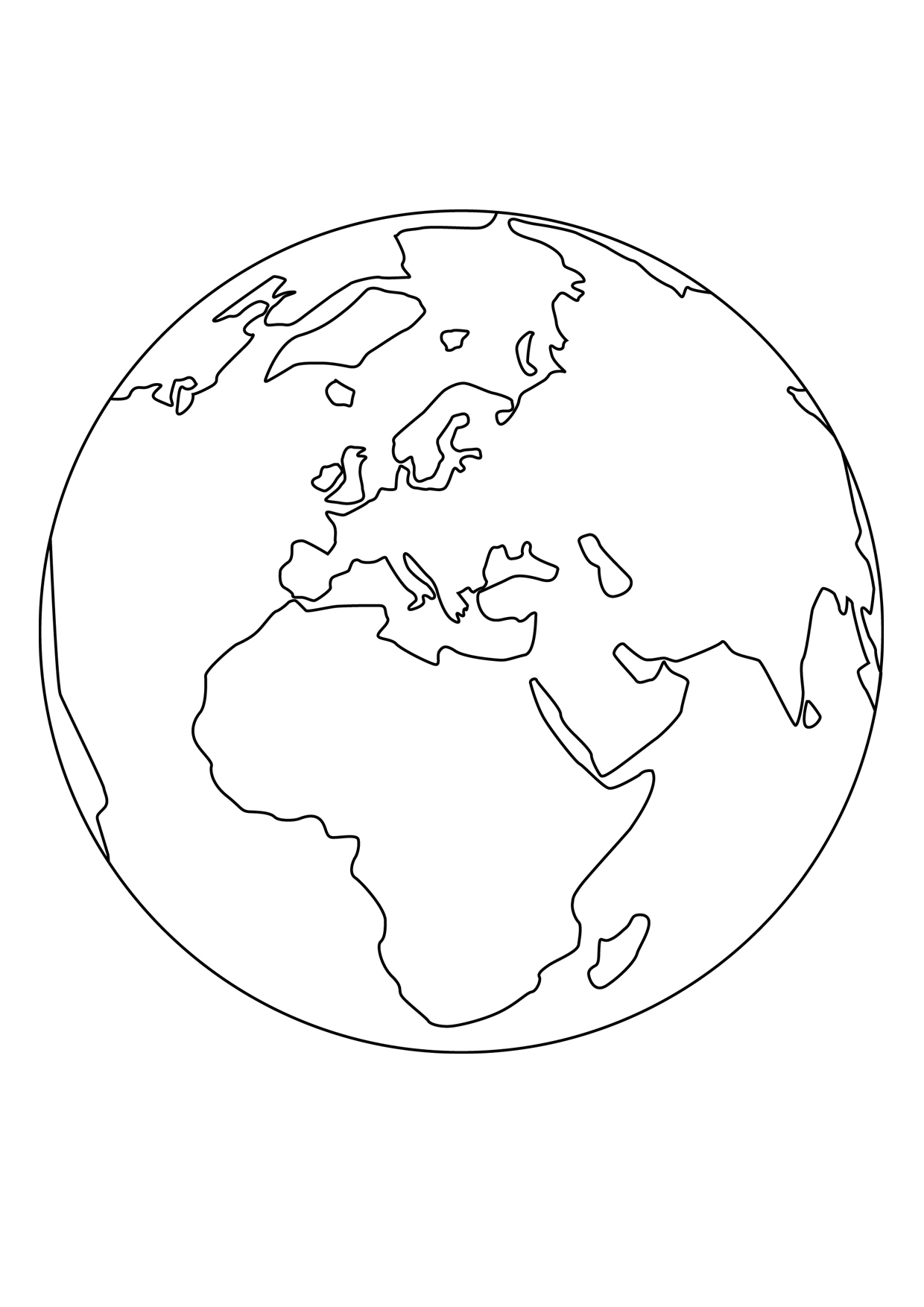 Kostenlose Malvorlagen Globus